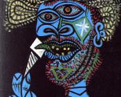 巴勃罗毕加索 - 拿甜筒冰淇淋的戴草帽的男人